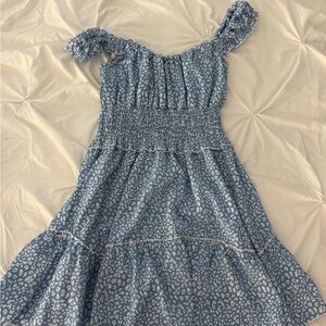 SHEIN Blue Floral Midi Dress